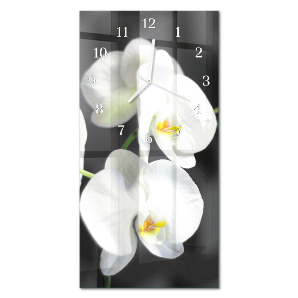 Modern vertical wall clock Orchid