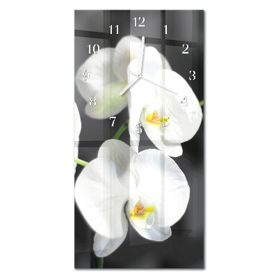 Modern vertical wall clock Orchid