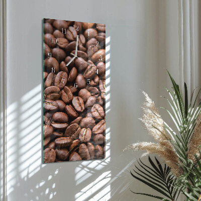 Vertical rectangular wall clock Caffeine beans