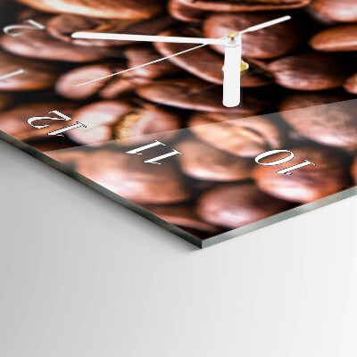 Vertical rectangular wall clock Caffeine beans