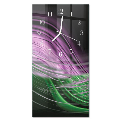 Vertical rectangular wall clock Abstract art