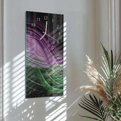 Vertical rectangular wall clock Abstract art
