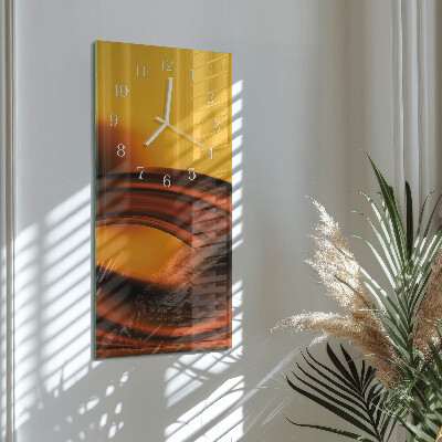 Modern vertical wall clock Abstraction