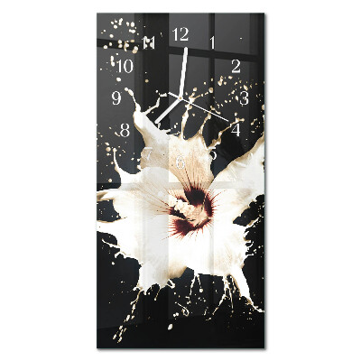 Modern vertical wall clock Flower