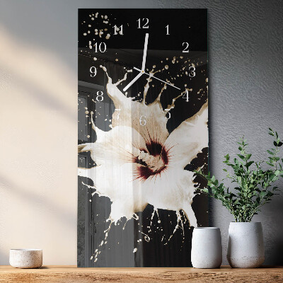 Modern vertical wall clock Flower