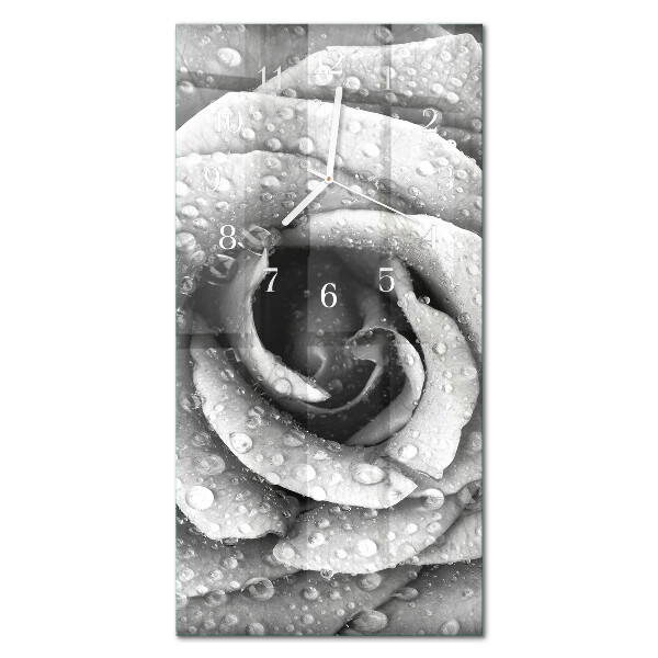Vertical rectangular wall clock Rose
