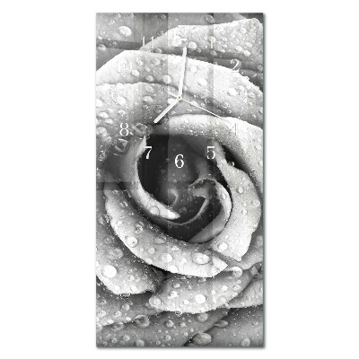 Vertical rectangular wall clock Rose