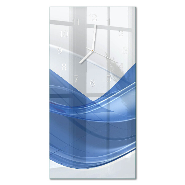 Glass wall clock vertical Abstract lines