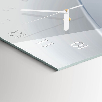 Glass wall clock vertical Abstract lines