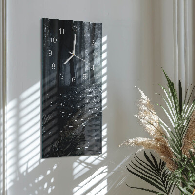 Modern vertical wall clock Forest