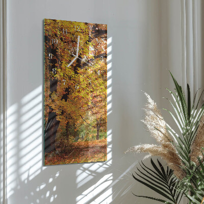 Glass clock vertical Tree