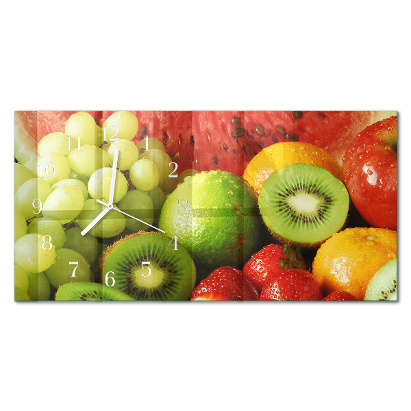 Horizontal rectangular wall clock Fruit products