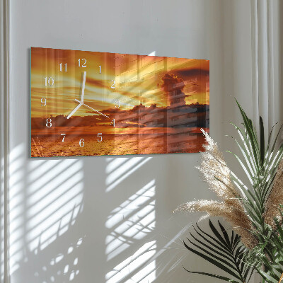 Horizontal wall clock Dusk