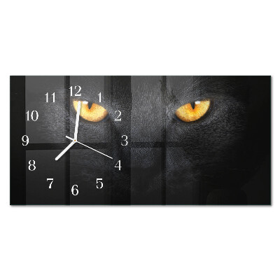 Horizontal rectangular wall clock Tomcat