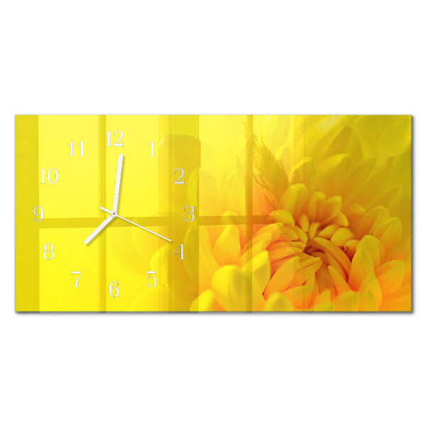 Rectangular glass clock horizontal Pitch