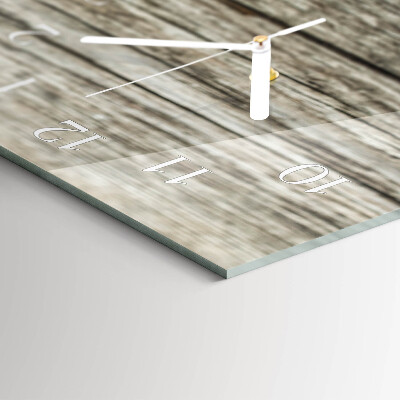 Rectangular glass clock horizontal Apple scraps