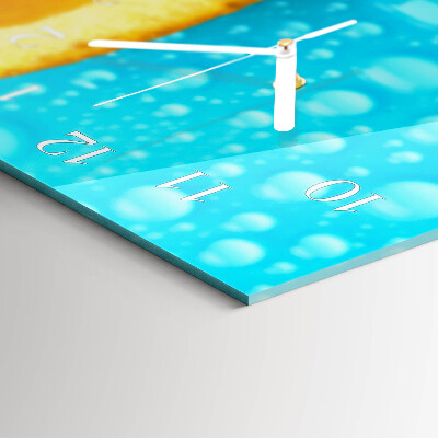 Horizontal wall clock Orange citrus