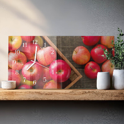 Horizontal wall clock Dessert apples