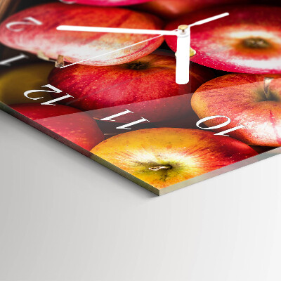 Horizontal wall clock Dessert apples
