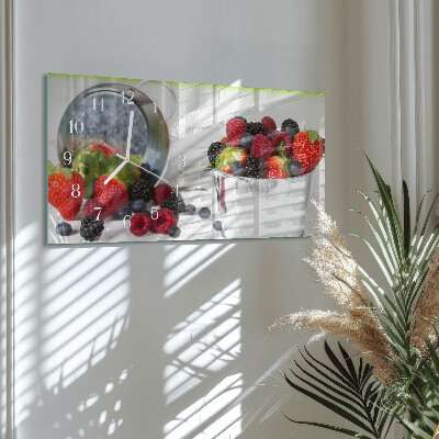 Rectangular glass clock horizontal Gifts of the forest