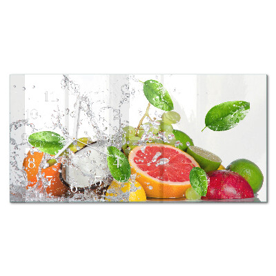 Horizontal wall clock Sunken Fruit