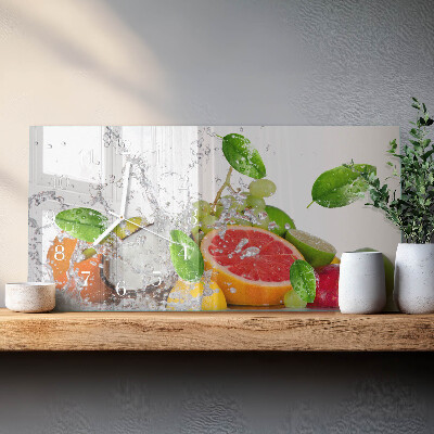 Horizontal wall clock Sunken Fruit