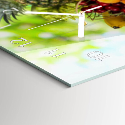 Horizontal rectangular wall clock Vegetables and fruits