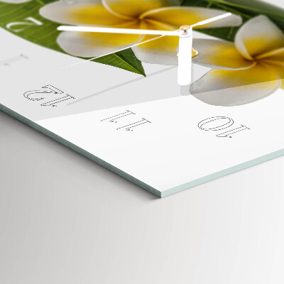 Horizontal wall clock Flowering plants