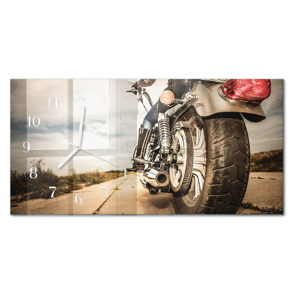 Horizontal wall clock Two-wheeler