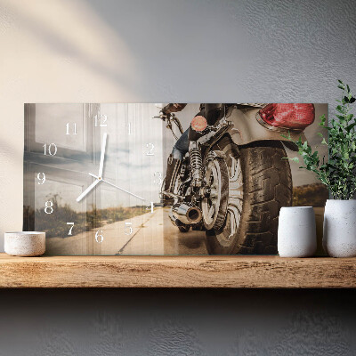 Horizontal wall clock Two-wheeler