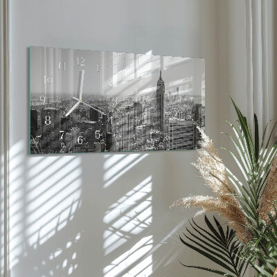 Horizontal rectangular wall clock New York Manhattan
