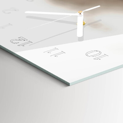 Rectangular glass clock horizontal A flower has bloomed