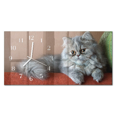 Glass wall clock horizontal Persian