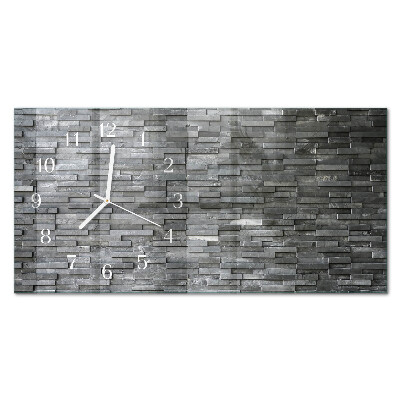 Horizontal wall clock Stone structure