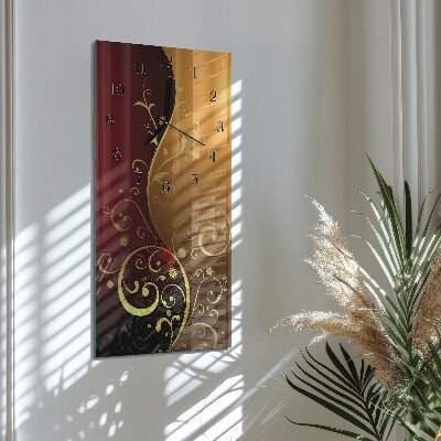 Vertical rectangular wall clock Abstraction