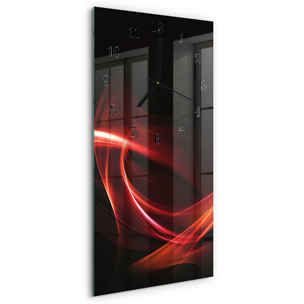 Glass wall clock vertical Abstraction