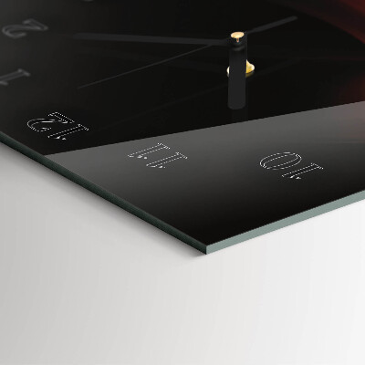 Glass wall clock vertical Abstraction