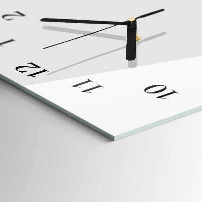 Glass wall clock vertical Flower