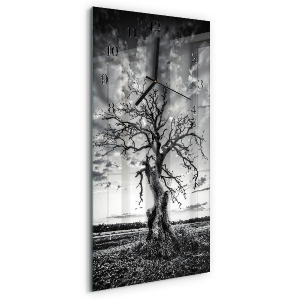 Modern vertical wall clock Tree