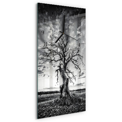 Modern vertical wall clock Tree