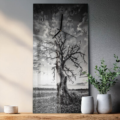 Modern vertical wall clock Tree