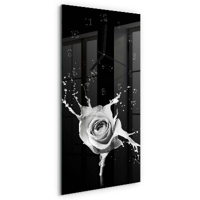 Vertical wall clock Rose