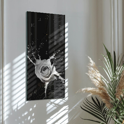 Vertical wall clock Rose