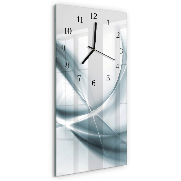 Glass wall clock vertical Abstraction