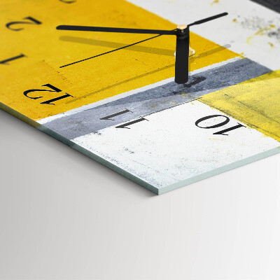 Glass wall clock vertical Piece