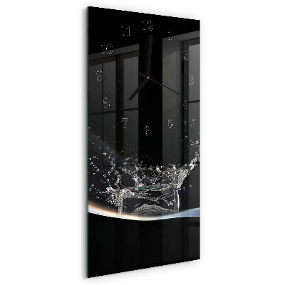 Vertical rectangular wall clock Water
