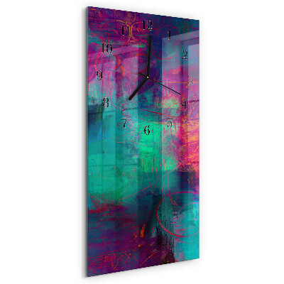 Vertical wall clock Colorful picture