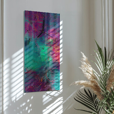 Vertical wall clock Colorful picture
