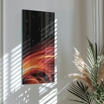Glass wall clock vertical Abstraction