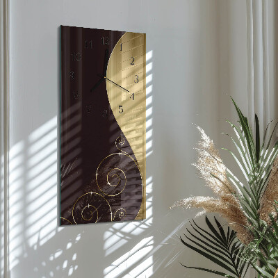 Glass clock vertical Abstract art